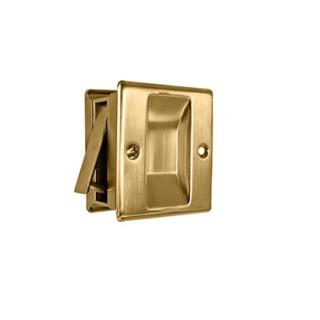Cal-Royal Passage Function Sliding Door Lock, US5 Satin Brass Blackened SDL17-5